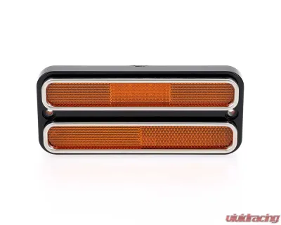 AMD 18 Amber LED Front Side Marker Lens w/ Stainless Bezel Chevrolet | GMC C/K Truck | Blazer | Jimmy | Suburban 1968-1972 - X240-4069-D