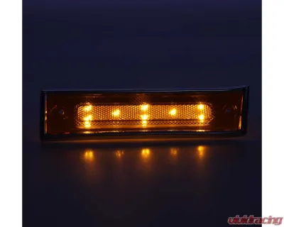 AMD 8 Amber LED Dual Function Front LH Side Marker Lens w/ Stainless Bezel Chevrolet | GMC C/K Truck | Blazer | Jimmy | Suburban 1981-1991 - X240-4081-1DL