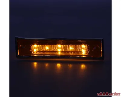 AMD 8 Amber LED Dual Function Front RH Side Marker Lens w/ Stainless Bezel Chevrolet | GMC C/K Truck | Blazer | Jimmy | Suburban 1981-1991 - X240-4081-1DR