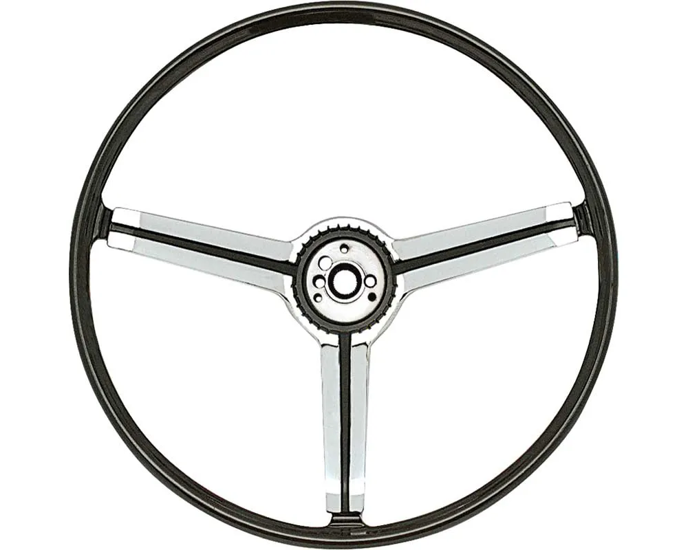 AMD Black Bright Custom Steering Wheel & Shroud Chevrolet Camaro w/ RPO Z87 Custom Interior 1967 - X459-3567-2BLK
