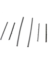 AMD 6-Piece Rear Door Window Channel Kit w/ Chrome Bead Felts Chevrolet | GMC C/K | Suburban 1967-1972                                     - X553-4267-2CS - Image 2