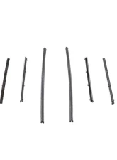 AMD 6-Piece Rear Door Window Channel Kit w/ Chrome Bead Felts Chevrolet | GMC C/K | Suburban 1967-1972                                     - X553-4267-2CS - Image 3