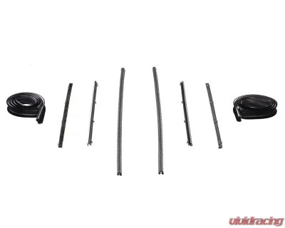 AMD 6-Piece Rear Door Window Channel Kit w/ Chrome Bead Felts Chevrolet | GMC C/K | Suburban 1967-1972 - X553-4267-2CS