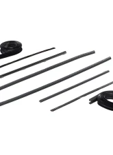 AMD 6-Piece Rear Door Window Channel Kit w/ Chrome Bead Felts Chevrolet | GMC C/K | Suburban 1967-1972                                     - X553-4267-2CS - Image 3