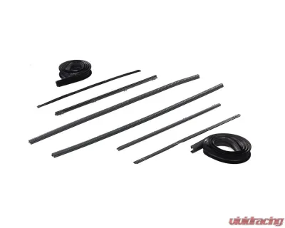 AMD 6-Piece Rear Door Window Channel Kit w/ Chrome Bead Felts Chevrolet | GMC C/K | Suburban 1967-1972 - X553-4267-2CS