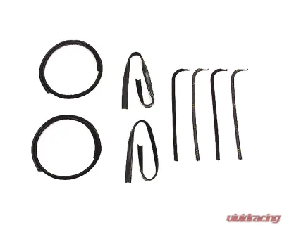 AMD 8-Piece Front Door Window Channel Kit w/ Black Bead Felts Ford F-Series Pickup Truck 1967-1970 - X553-4567-S