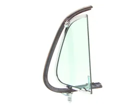 AMD Green Tint Glass LH Vent Window Assembly w/ Chrome Frame Ford F1 | F2 Pickup Truck 1948-1950