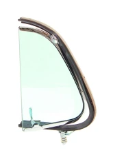 AMD Green Tint Glass RH Vent Window Assembly w/ Chrome Frame Ford F1 | F2 Pickup Truck 1948-1950                                     - X560-4548-2TRS - Image 4