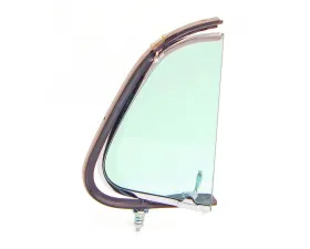 AMD Green Tint Glass LH Vent Window Assembly w/ Chrome Frame Ford F1 | F2 Pickup Truck 1951-1952