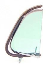 AMD Green Tint Glass LH Vent Window Assembly w/ Chrome Frame Ford F1 | F2 Pickup Truck 1951-1952                                     - X560-4551-2TLS - Image 3