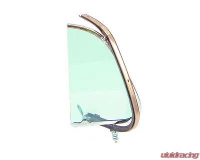 AMD Green Tint Glass RH Vent Window Assembly w/ Chrome Frame Ford F1 | F2 Pickup Truck 1951-1952 - X560-4551-2TRS