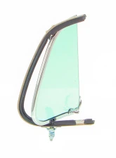 AMD Green Tint Glass RH Vent Window Assembly w/ Chrome Frame Ford F1 | F2 Pickup Truck 1951-1952                                     - X560-4551-2TRS - Image 3