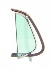 AMD Green Tint Glass RH Vent Window Assembly w/ Chrome Frame Ford F1 | F2 Pickup Truck 1951-1952                                     - X560-4551-2TRS - Image 3