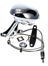 AMD Chrome LH Sport Style Remote Outside Mirror Dodge | Plymouth B-Body 1973-1974                                     - X570-1473-1L - Image 3