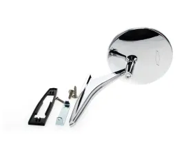 AMD Round Outside Door Mirror w/ Bowtie Chevrolet Chevy II | Nova | Chevelle | El Camino | Camaro 1966-1967