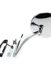AMD Round Outside Door Mirror w/ Bowtie Chevrolet Chevy II | Nova | Chevelle | El Camino | Camaro 1966-1967                                     - X570-3066 - Image 3