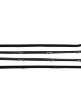 AMD 4-Piece Front Door Window Felt Kit w/ OEM Black Beads Chevrolet | GMC C/K Pickup Truck | Suburban 1964-1966                                     - X582-4064-4S - Image 2