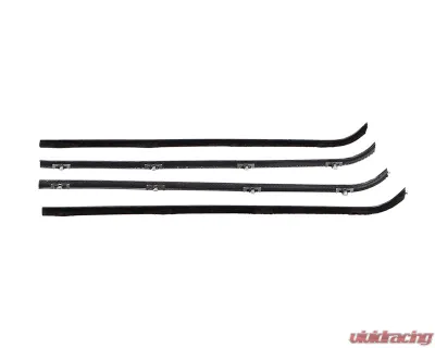 AMD 4-Piece Front Door Window Felt Kit w/ OEM Black Beads Chevrolet | GMC C/K Pickup Truck | Suburban 1964-1966 - X582-4064-4S