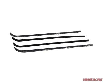 AMD 4-Piece Front Door Window Felt Kit w/ OEM Black Beads Chevrolet | GMC C/K Pickup Truck | Suburban 1964-1966 - X582-4064-4S