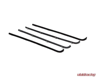 AMD 4-Piece Front Door Window Felt Kit w/ OEM Black Beads Chevrolet | GMC C/K Pickup Truck | Suburban 1964-1966 - X582-4064-4S