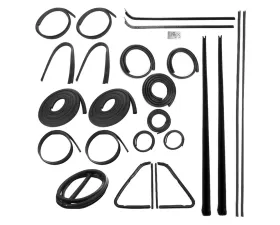 AMD 13-Piece Full Weatherstrip Kit w/ Reveal Trim Groove Chevrolet | GMC Pickup Truck 1951-1953