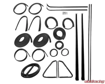 AMD 13-Piece Full Weatherstrip Kit w/ Reveal Trim Groove Chevrolet | GMC Pickup Truck 1951-1953 - X599-4051-1S