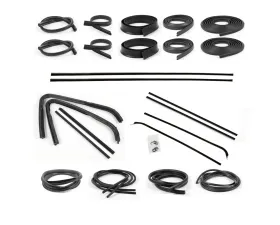 AMD 13-Piece Full Weatherstrip Kit w/ Reveal Trim Groove Chevrolet | GMC Pickup Truck 1954-1955