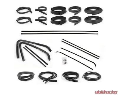 AMD 13-Piece Full Weatherstrip Kit w/ Reveal Trim Groove Chevrolet | GMC Pickup Truck 1954-1955 - X599-4054-1S