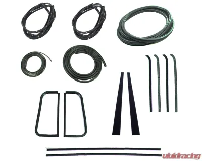 AMD 9-Piece Full Weatherstrip Kit w/ Reveal Trim Groove Chevrolet | GMC Pickup Truck 1955-1959 - X599-4055-1S