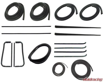 AMD 12-Piece Full Weatherstrip Kit w/ Reveal Trim Groove Chevrolet | GMC C/K Pickup Truck w/out Metal Framed Glass 1960-1963 - X599-4060-1S