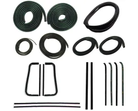AMD 9-Piece Full Weatherstrip Kit w/ Reveal Trim Groove Chevrolet | GMC C/K Pickup Truck w/out Metal Framed Glass 1960-1963