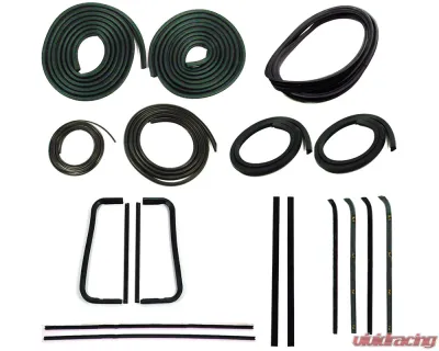 AMD 9-Piece Full Weatherstrip Kit w/ Reveal Trim Groove Chevrolet | GMC C/K Pickup Truck w/out Metal Framed Glass 1960-1963 - X599-4060-3S