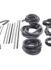 AMD Full Weatherstrip Kit w/ Black Beltline & Trim Groove Chevrolet | GMC C/K Pickup Truck w/ Small Back Glass 1967                                     - X599-4067-8S - Image 2