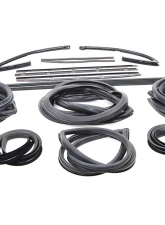 AMD Full Weatherstrip Kit w/ Black Beltline & Trim Groove Chevrolet | GMC C/K Pickup Truck w/ Small Back Glass 1967                                     - X599-4067-8S - Image 3
