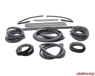 AMD Full Weatherstrip Kit w/ Black Beltline & Trim Groove Chevrolet | GMC C/K Pickup Truck w/ Small Back Glass 1967 - X599-4067-8S