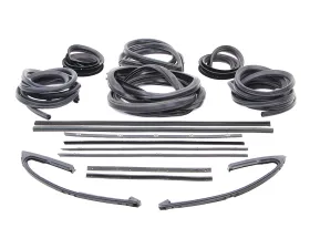 AMD Full Weatherstrip Kit w/ Black Beltline & Trim Groove Chevrolet | GMC C/K Pickup Truck w/ Small Back Glass 1967
