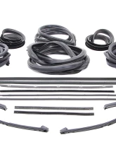 AMD Full Weatherstrip Kit w/ Black Beltline & Trim Groove Chevrolet | GMC C/K Pickup Truck w/ Small Back Glass 1967                                     - X599-4067-8S - Image 3
