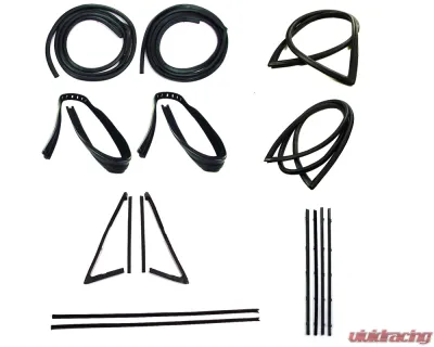 AMD 13-Piece Full Weatherstrip Kit w/ Black Beltline Chevrolet | GMC C/K Pickup Truck w/ Small Rear Window 1967 - X599-4067-S