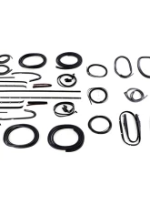 AMD 30-Piece Full Weatherstrip Kit w/ Chrome Reveal Lock Strip Chevrolet | GMC C/K Pickup Truck | Blazer | Jimmy 1976-1977                                     - X599-4076-1S - Image 2