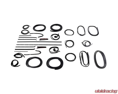 AMD 30-Piece Full Weatherstrip Kit w/ Chrome Reveal Lock Strip Chevrolet | GMC C/K Pickup Truck | Blazer | Jimmy 1976-1977 - X599-4076-1S