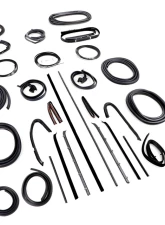 AMD 30-Piece Full Weatherstrip Kit w/ Chrome Reveal Lock Strip Chevrolet | GMC C/K Pickup Truck | Blazer | Jimmy 1976-1977                                     - X599-4076-1S - Image 3