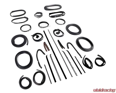 AMD 30-Piece Full Weatherstrip Kit w/ Chrome Reveal Lock Strip Chevrolet | GMC C/K Pickup Truck | Blazer | Jimmy 1976-1977 - X599-4076-1S