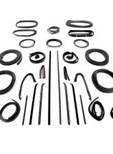 AMD 30-Piece Full Weatherstrip Kit w/ Chrome Reveal Lock Strip Chevrolet | GMC C/K Pickup Truck | Blazer | Jimmy 1976-1977                                     - X599-4076-1S - Image 3