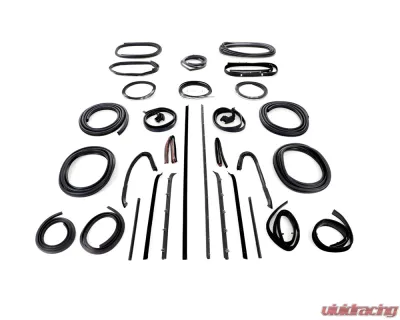 AMD 30-Piece Full Weatherstrip Kit w/ Chrome Reveal Lock Strip Chevrolet | GMC C/K Pickup Truck | Blazer | Jimmy 1976-1977 - X599-4076-1S