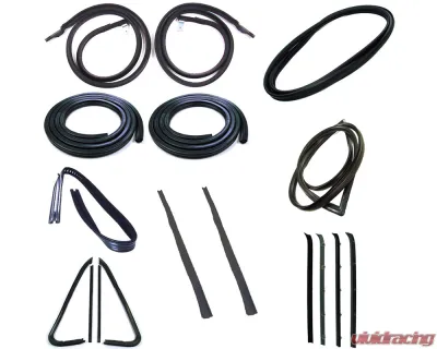 AMD 18-Piece Full Weatherstrip Kit w/ Black Reveal Lock Strip Chervrolet | GMC C/K Pickup Truck 1978-1980 - X599-4078-S
