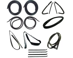 AMD 13-Piece Full Weatherstrip Kit w/ 2-Piece Vent Window Seal Chervrolet | GMC C/K Pickup Truck 1981-1985