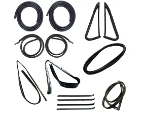 AMD 14-Piece Full Weatherstrip Kit w/ Reveal Trim Groove & 1-Piece Vent Window Seal Chervrolet | GMC C/K Pickup Truck 1985-1987
