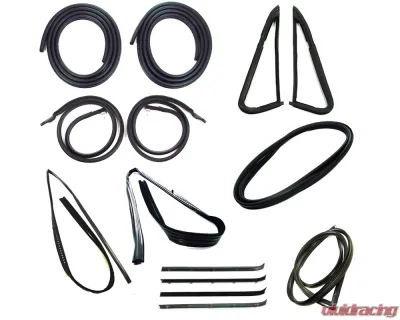 AMD 14-Piece Full Weatherstrip Kit w/ Reveal Trim Groove & 1-Piece Vent Window Seal Chervrolet | GMC C/K Pickup Truck 1985-1987 - X599-4085-S