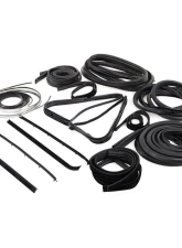 AMD 18-Piece Complete Weatherstrip Seal Kit Ford F-Series Pickup w/ Plastic Chrome Windshield Trim 1977-1979                                     - X599-4577-S - Image 2