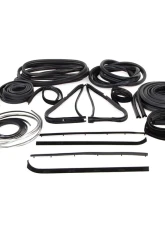 AMD 18-Piece Complete Weatherstrip Seal Kit Ford F-Series Pickup w/ Plastic Chrome Windshield Trim 1977-1979                                     - X599-4577-S - Image 3